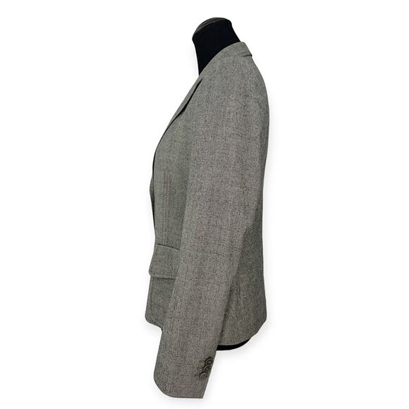Et Vous | Size 38 | Gray 100% Wool Notched Lapel Single-Button 2 Pocket Blazer - Picture 5 of 10